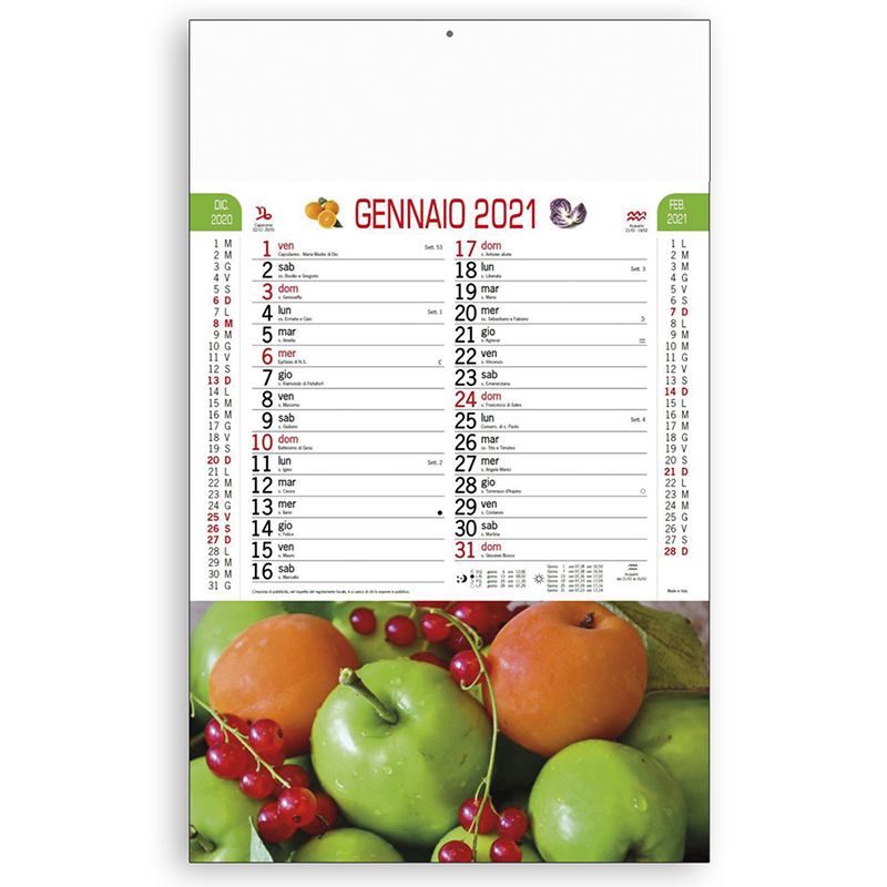 Calendario Frutta e Ortaggi 2021